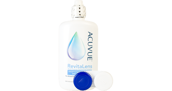 Acuvue RevitaLens Flasche und Kontaktlinsenbehälter - Ansicht 3